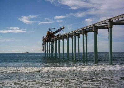 Shore Bridging Trestle Jetty Steel Structures | Moma Sands Dolphin Piles ,Mozambique